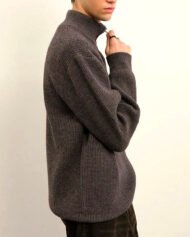 Half-Zip Boucle Knit Jumper | Vivotee