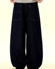 Men's Raw Denim Wide-Leg Jeans | Vivotee