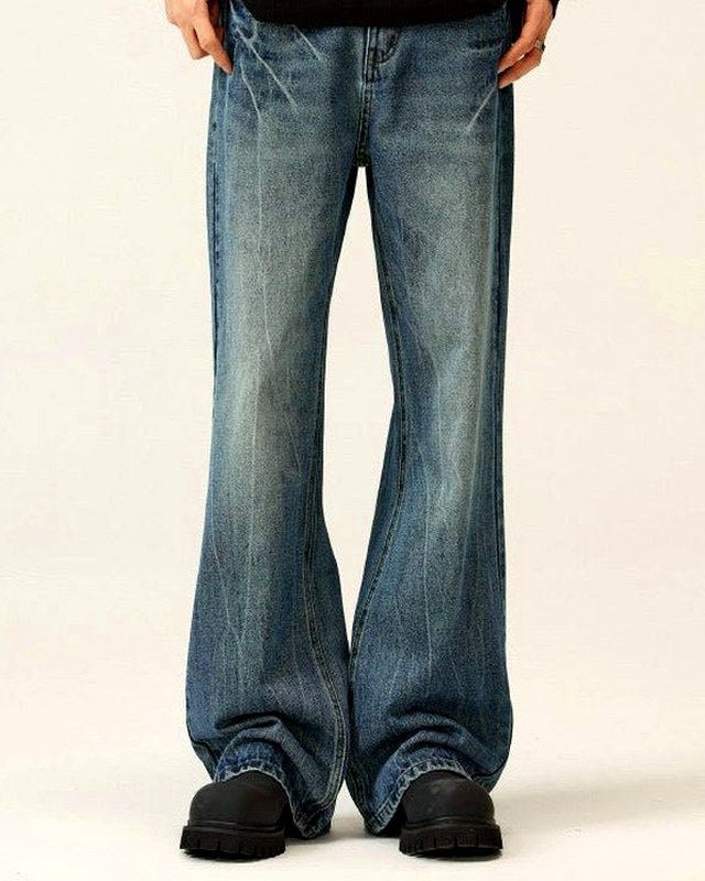 Men's Washed Bootcut Jeans | Vivotee
