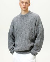 Oversized Cable Knit Crew Neck Jumper | Vivotee