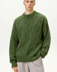 Oversized Cable Knit Crew Neck Jumper | Vivotee
