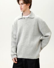 Oversized Knit Henley Jumper | Vivotee