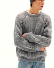 Ribbed Knit Crew Neck Jumper | Vivotee