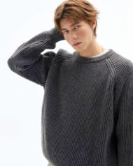 Ribbed Knit Crew Neck Jumper | Vivotee