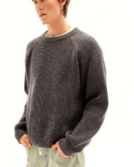 Ribbed Knit Crew Neck Jumper | Vivotee